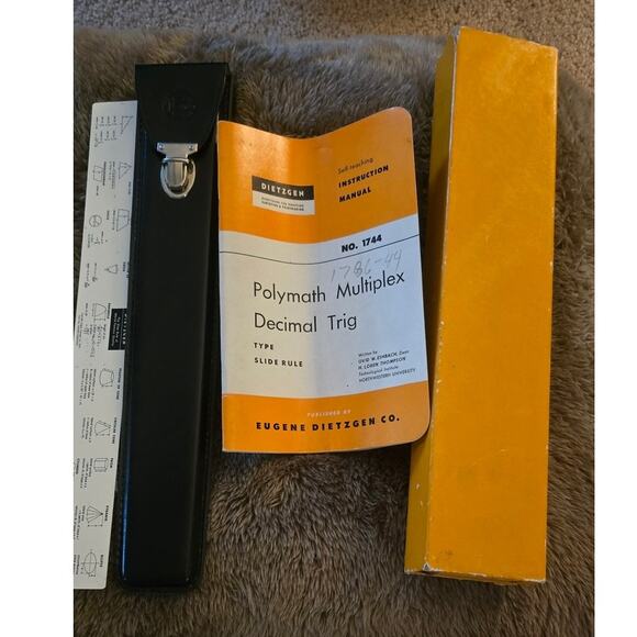Vintage Dietzgen Polymath Slide Rule  1744 with Box & Manual - Picture 1 of 7